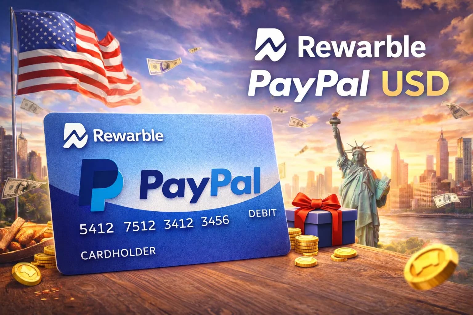 Rewarble PayPal USD provides a convenient way to add USD balance to your PayPal account for online payments, subscriptions, and digital purchases. A secure and flexible option for spending across millions of websites that accept PayPal.