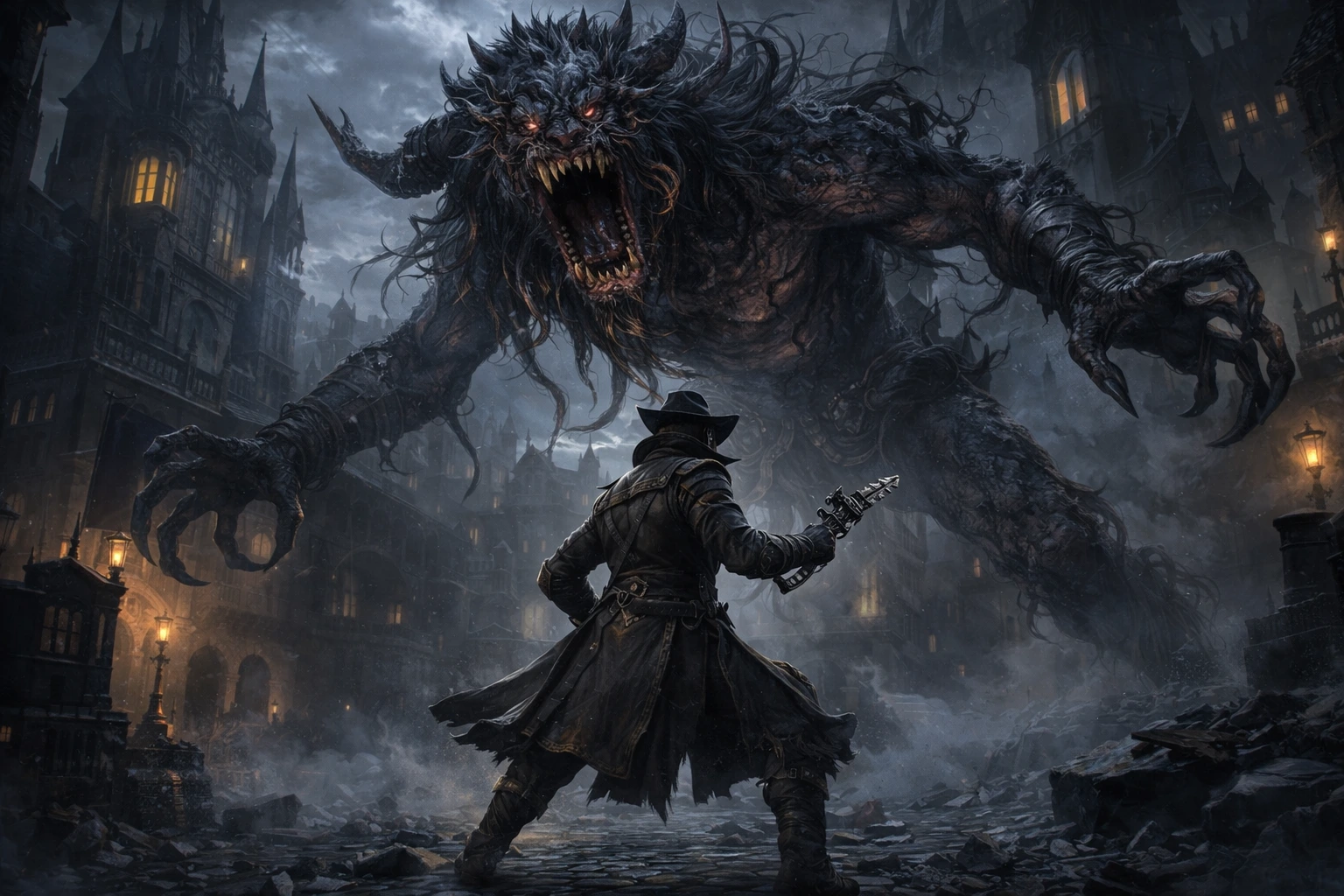 Bloodborne PS4 gameplay scene